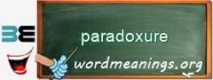 WordMeaning blackboard for paradoxure